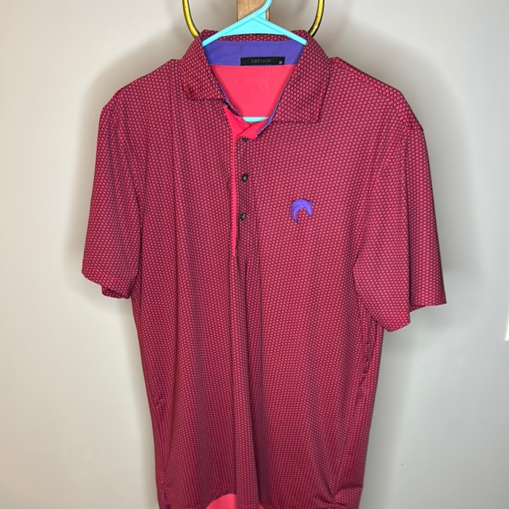 Greyson Red Polo Shirt Classic Short Sleeve Design